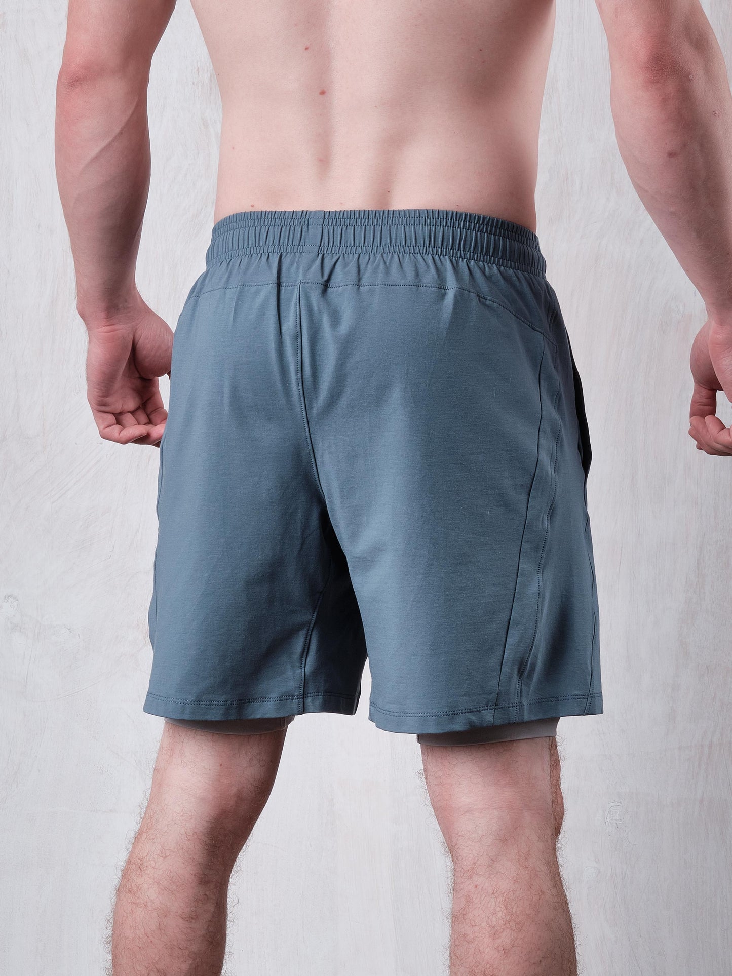 Natural 2-in-1 Workout Shorts - back View