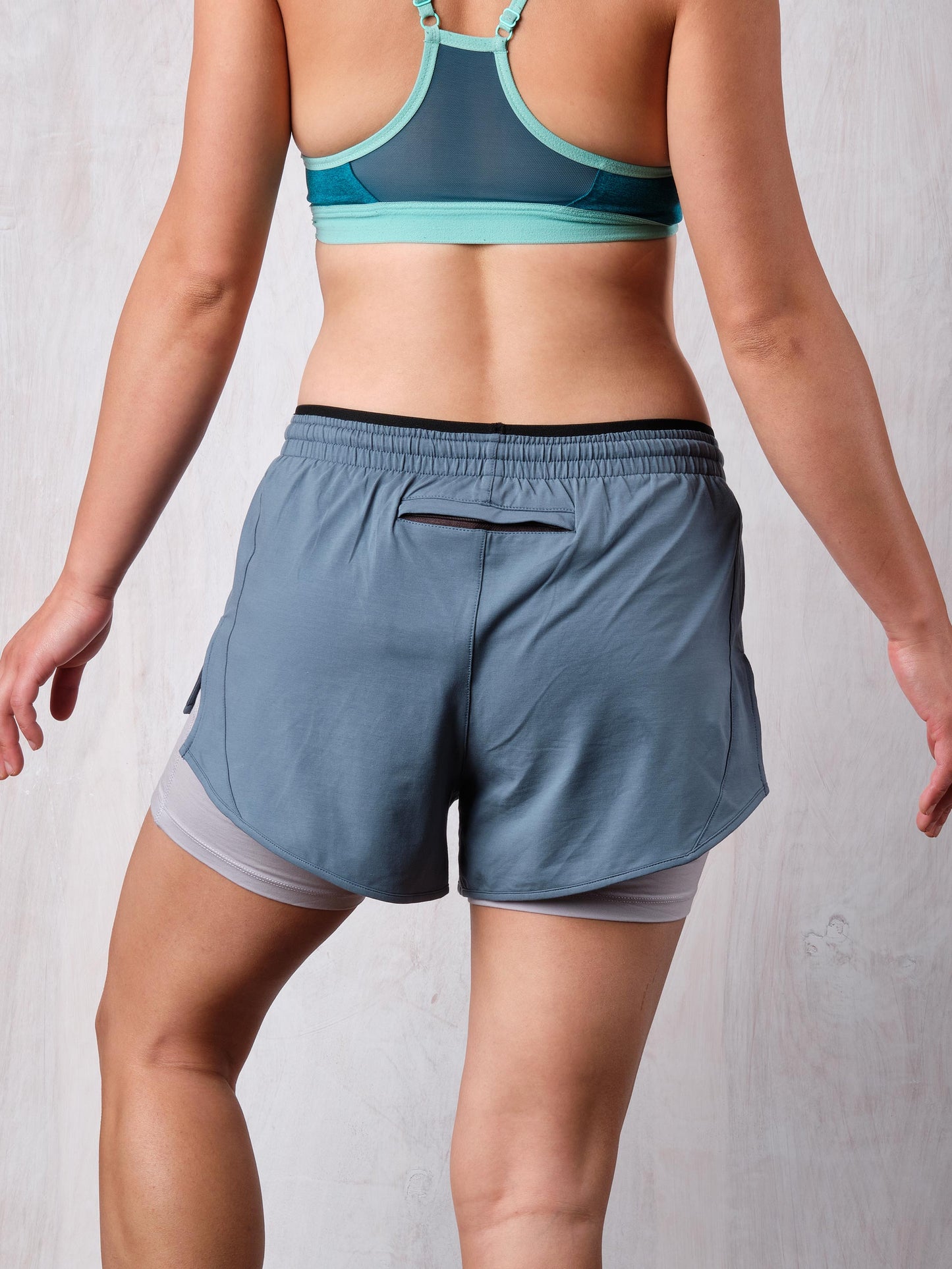 Natural 2-in-1 Workout Shorts - back side overview