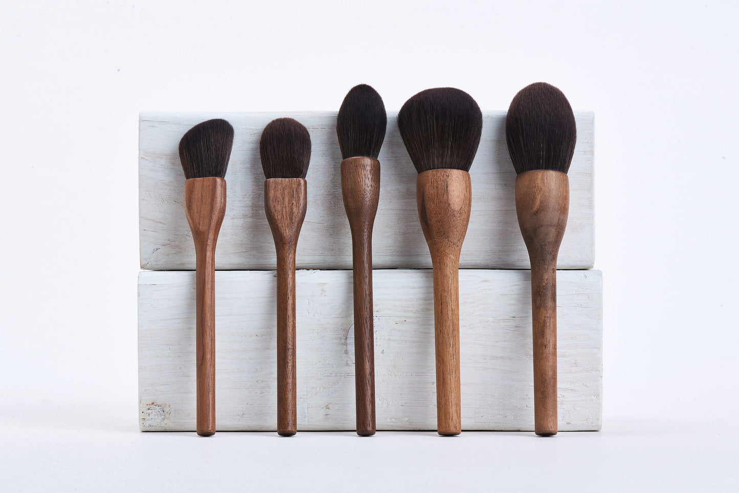 Walnut Handle Makeup Brushes - Lucid and Real