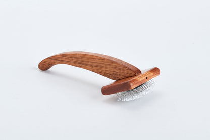 Bamboo Handle Slicker Brush For Pet - Lucid and Real