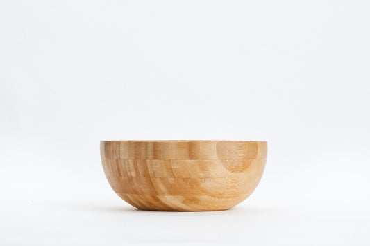 eco friendly large bamboo ramen bowl - front