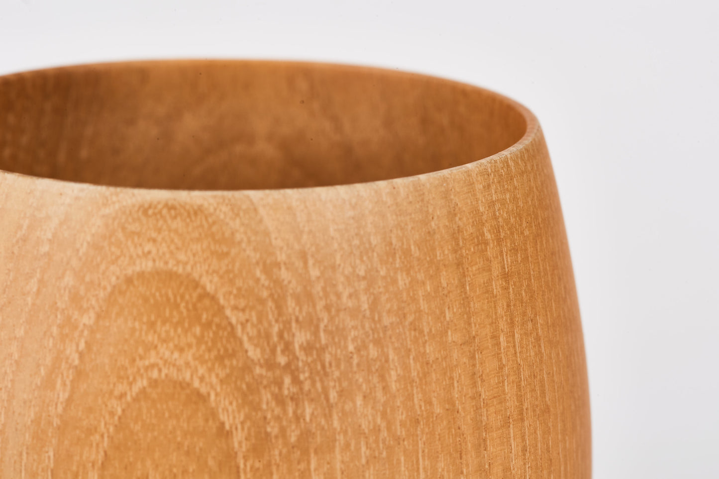 Japanese Wooden Cup - details - rim