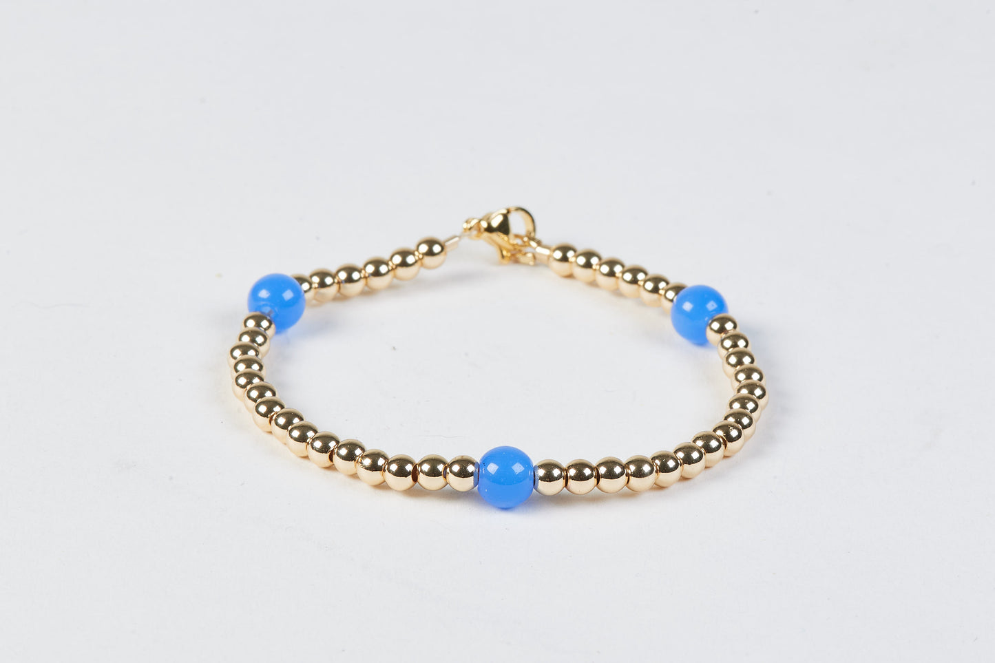 Samphire and Gold Beads Bracelet