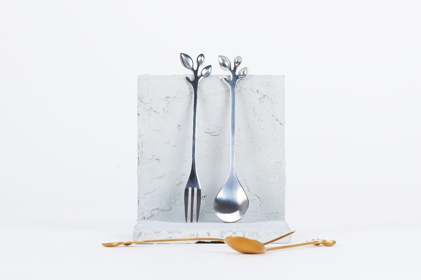 Silver Teaspoon and Dessert Fork Set - Lucid and Real