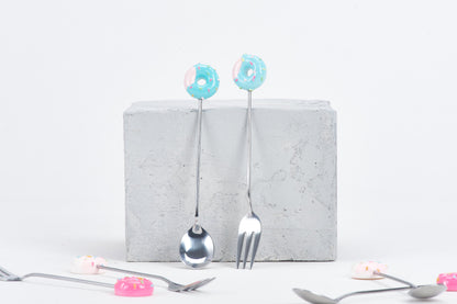 Baby Blue Doughnut Fork & Spoon - Lucid and Real