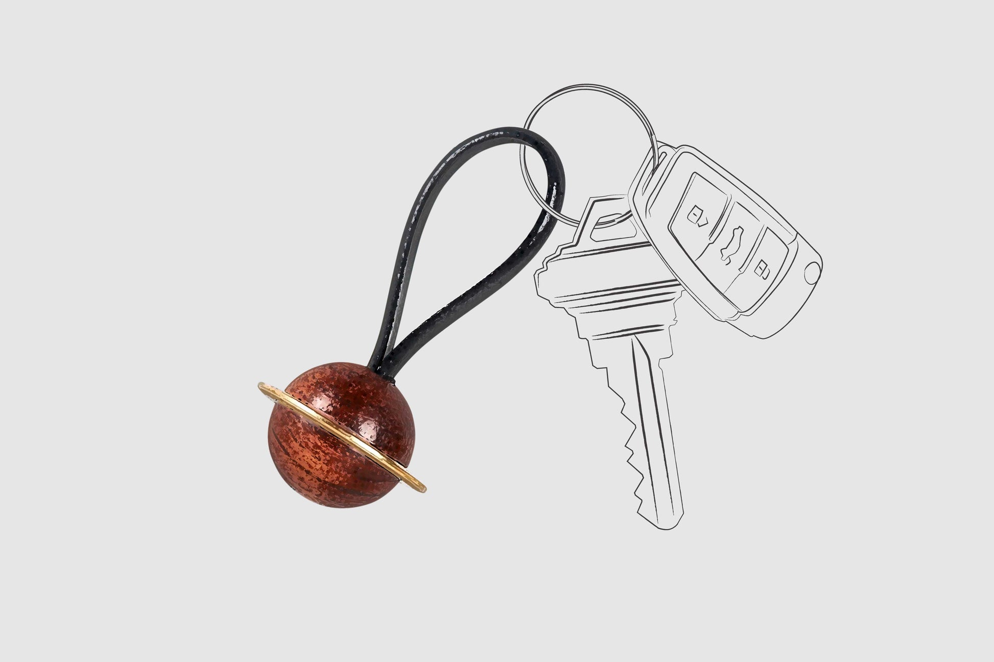 Fidgeting Mahogony Saturn Keychain - Lucid and Real